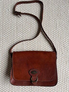 The Trend | Vintage Brown Boho Leather Crossbody Bag Purse